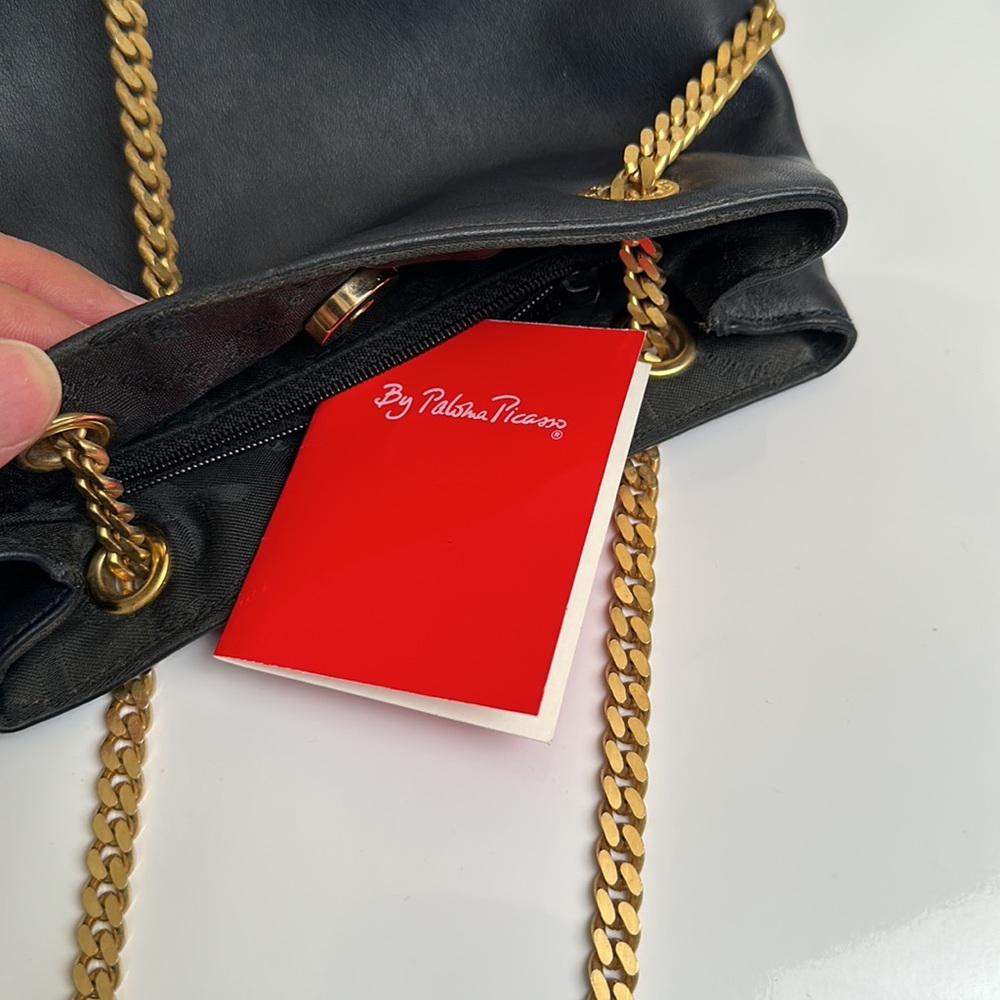 Paloma Picasso Black and Gold Shoulder Bag - Picture 4 of 7